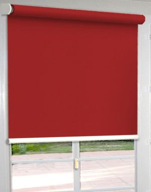 store enrouleur à ressort occultant rouge