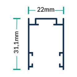 dimensions glissière moustiquaire verticale
