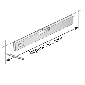 marquer la largeur du store