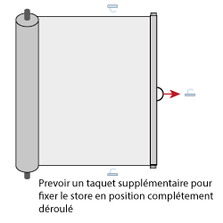 installation latérale d'un store à ressort